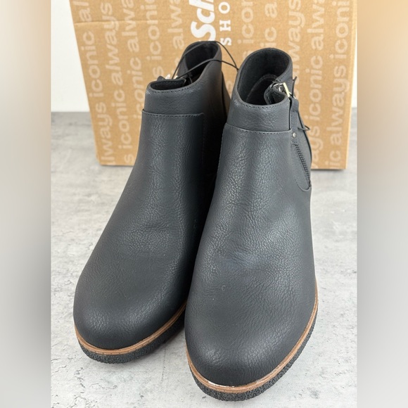 Dr Scholls Women's Black Wedge Ankle Boots US 8.5 New In Box Bianca Wedge - Picture 4 of 6